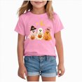 thumbnail image 2 of KPOPLK Halloween Shirt for Toddler Girls Ghost Graphic Tshirt Cute Season Short Sleeve Tops for Kids Size 2-3 Years,Pink, 2 of 4
