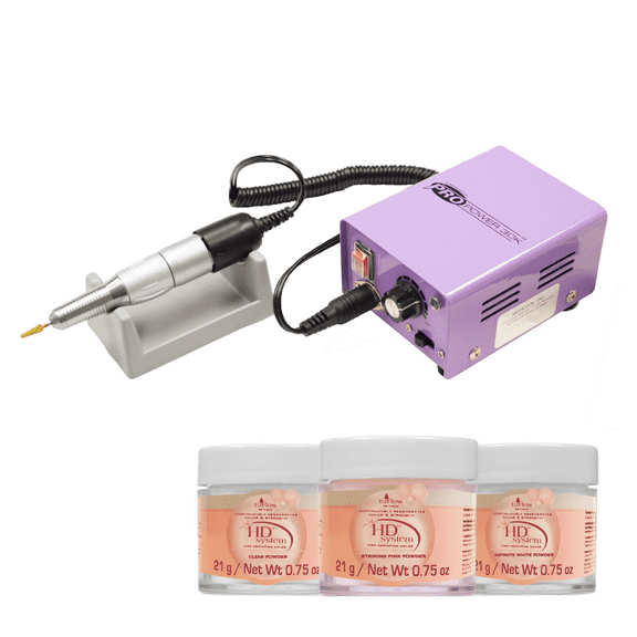 Medicool Pro Power 30K Professional Nail Drill with EZ Flow Acrylic Powder Bundle 30,000 RPM Electric Nail File