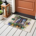 thumbnail image 4 of Countryside Front Door Rugs 2x3 ft Watercolor Window View Potted Plants Pastoral Small Rug for Entryway Non Slip Washable Bathroom Door Mat Absorbent Floor Mat for Indoor Entrance, 4 of 9