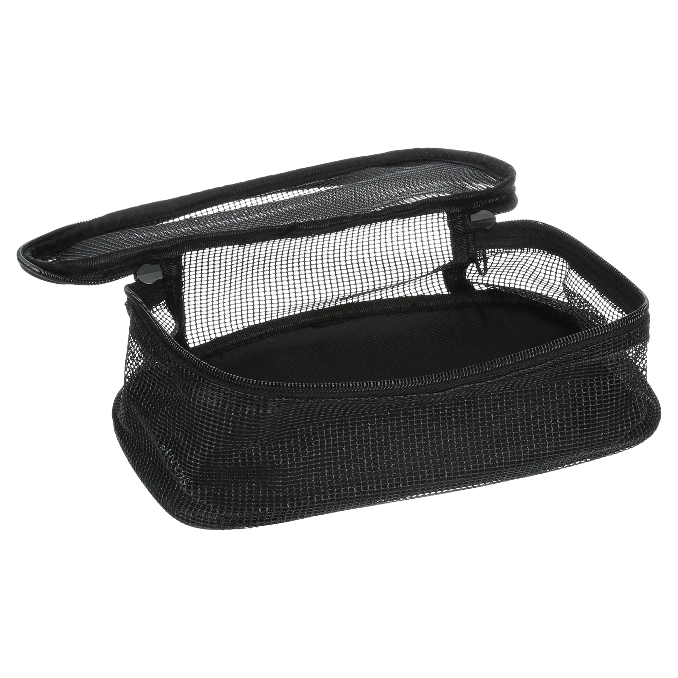SHANY Assorted Size Cosmetics Travel Bag - Black Mesh Make Up Bag/Organizer - 3PC set