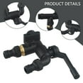 thumbnail image 4 of Convenient Watering Solution Dual Outlet Black Brass Garden Hose Faucet 12, 4 of 7