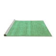 thumbnail image 2 of Ahgly Company Machine Washable Indoor Square Solid Turquoise Blue Modern Area Rugs, 6' Square, 2 of 4