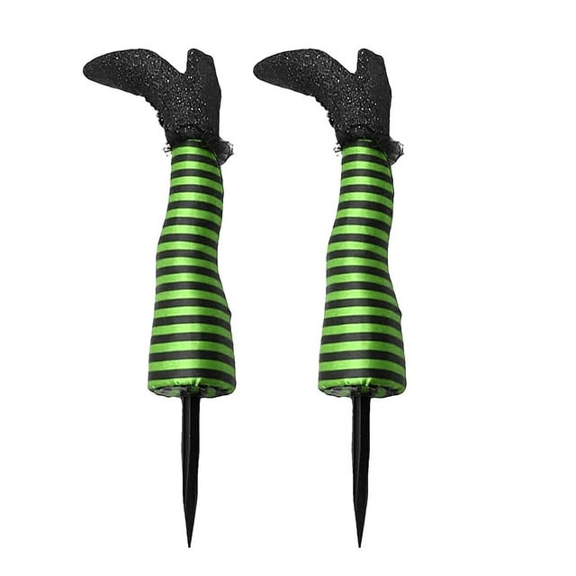 Ounissouiy 2 piezas suministros para fiesta de Halloween divertidas piernas de para una celebración memorable Kits de decoración para fiestas verde