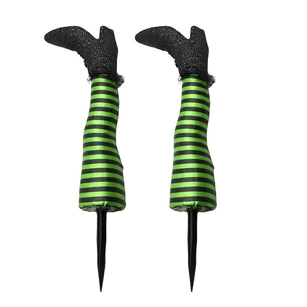 Cateissary 2 piezas de decoración gótica para el hogar, patas de , suministros de fiesta para Halloween, decoración del hogar de brujas, Kits de decoración para fiestas verde