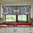 thumbnail image 3 of Yayeee Kitchen Curtains Tier Set of 2 Light Filtering 57"x36" Over Sink Window Panels, Sea Plants Pattern, 3 of 7