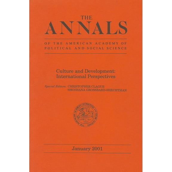 Annals of the American Academy of Politi Culture and Development: International Perspectives, Book 573, (Paperback)
