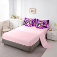 thumbnail image 5 of Castle Fairy Black Cute Princess Queen Bedding 7pcs,Dreamy Crown Butterfly Print Bedding Comforter Set Queen,Purple Pink,Grey Reversible, 5 of 7