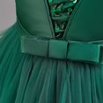 thumbnail image 4 of Vestidoo Formal Vestido sin mangas con cuello redondo Jersey para niñas Vestido de dama de honor de boda Ygjytge Verde 5 -6 años para Niña, 4 of 9