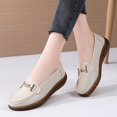 thumbnail image 2 of Zapatos planos con decoración de metal para mujer, zapatos antideslizantes ligeros de suela blanda, zapatos bajos para caminar, 2 of 4