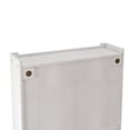 thumbnail image 4 of Cabinet, Wall Mounted with Double Glass Doors and Three Removable Shelves, Solid Wood Frame for Bathroom Kitchen Dining Room, White Washed, 4 of 8