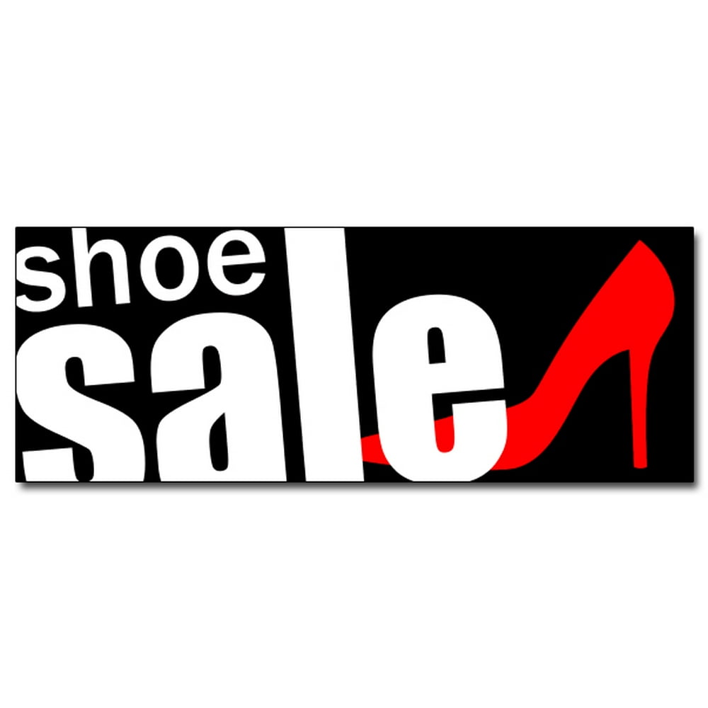 12" SHOE SALE DECAL sticker store shoes clearance