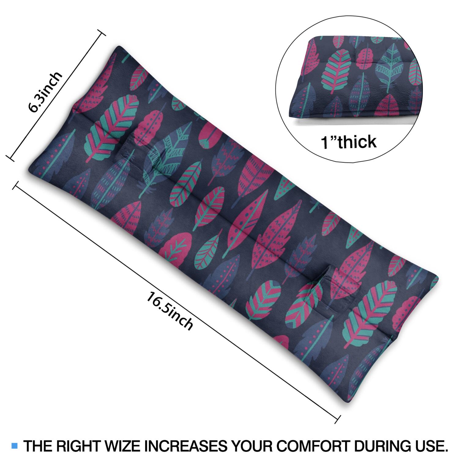 Post-Surgery Seat Belt Pillow Comfortable Mastectomy Cushion for Chemo Port Protection (Abstract Design)