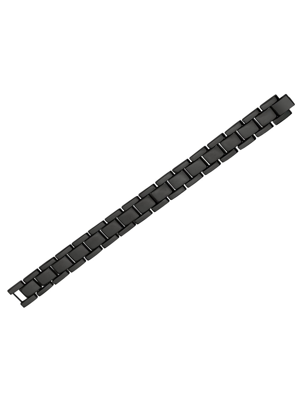 Gem & Harmony Stainless Steel Mens Black Plating Bracelet 8.5 inches for Men