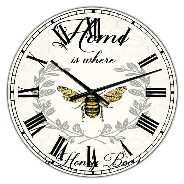 Designart « Honey Bee A Oversized Cottage Wall Clock »