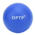 thumbnail image 1 of Balle de yoga physique à rebond automatique de 10 cm de diamètre, balle portable de libération myofasciale pour les pieds et les jambes, souple, bleue, 1 of 4