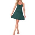 thumbnail image 2 of INSPIRE CHIC Vestido de Noche para Mujeres con Tirantes Espagueti, Escote Redondo, Vestido de Dormir con Volantes, Ropa de Dormir, Ropa de Casa, Verde Claro, 2 of 6