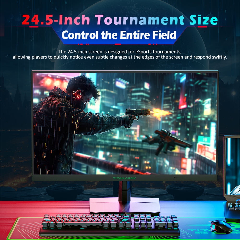 24.5 Inch 300Hz Gaming Monitor,Fast IPS Panel,FHD 1920x1080p,HDR400，Adaptive Sync，121% sRGB,Dynamic OD,Gaming Assist,10 Scene Modes, PIP/PBP Display,Adjustable Tilt Stand