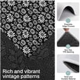 thumbnail image 3 of Black Daisy Flower White Blooms Pattern Kitchen Rugs Sets Of 3,Kitchen Runner Rugs Non Skid Washable,Decorative Kitchen Floor Mats for Kitchen,Sink,Laundry,17"x30"+ 17"x47" + 17"x59", 3 of 6