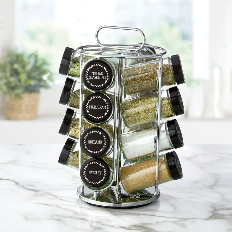 Kamenstein Montauk 16 Jar Chrome Revolving Spice Rack 11.25 in Walmart