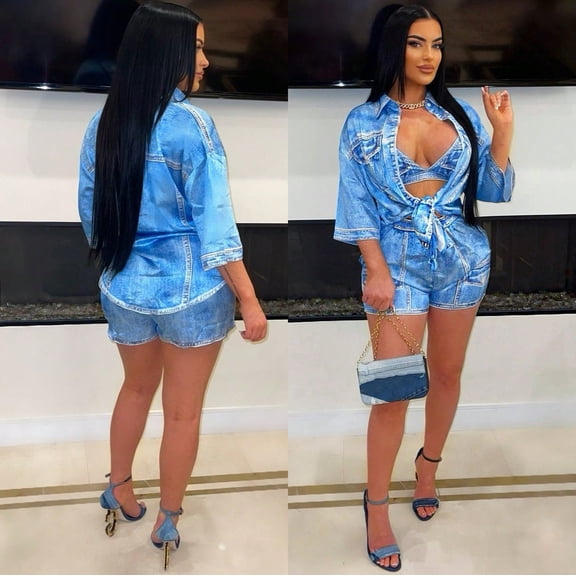 Stylish Denim Coordinated Set