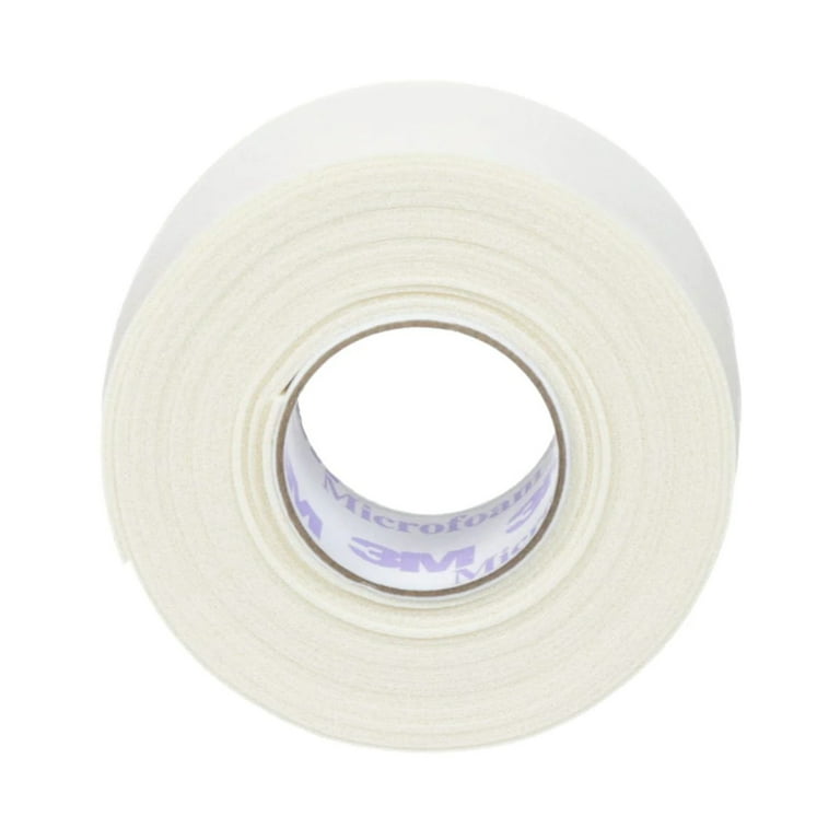 3M Microfoam Surgical Tape, Non-Sterile, Easy Tear Paper, White, 1/2 in x  10 yds, 240 Ct 