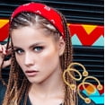 thumbnail image 3 of Stylish Double Hoop Geometric Dangle Earrings for Women with Sparkling, 3 of 3