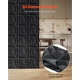thumbnail image 2 of VEVOR 3D Wall Panels,33-Pack 11.81 x 11.81 in PVC Modern Art Minimalist Diamond Tiles, 32 Sq.Ft Coverage Accent Wall Panel, Interior Home Decor for Ceiling, Bedroom,Living & Gaming Room, Matte Black, 2 of 9