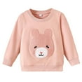 thumbnail image 2 of Spazoro Toddler Kids Girls Boys Sweatshirts, Crew Neck Long Sleeve Fall Winter Rabbit Print Tops for Childs Girls Boys Pink Size 5 T, 2 of 9