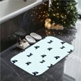 thumbnail image 6 of Blact Cat Flannel Bath Mat 16x24 Inches, Soft Absorbent Non-Slip Bathroom Rug, Machine Washable Floor Mat for Shower, 6 of 7