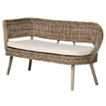 thumbnail image 3 of Pemberly Row Gray Seagrass and Acacia Wood 2-Piece Dining Nook Set, 3 of 9