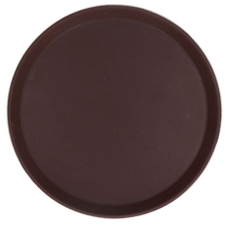 

Round Serving Tray Nonslip Rubber Tempered Glass Fiber Heat Resisting Wide Application Round Tray for Restaurant Bar28cm Round