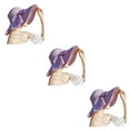 thumbnail image 1 of Maytalsory 1/2/3/5 Stylish Women Sun Hat With Bowknot Effective Sun Protection And Easy To light purple 3PCS, 1 of 6