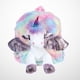 thumbnail image 4 of FELTECHELECTR Mochila de peluche con diseño de unicornio, bolso informal, bolso bandolera colorido para niños (alas rosas), 4 of 6