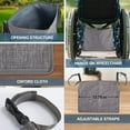 thumbnail image 4 of AMQTSLM Catheter Bag Covers for Wheelchairs, Wheelchair Under Basket for Infusion Bag, Urinary Drainage Bag Holder, A Dignified of Wheelchair Storage Bag, Wheelchair Urine Bag Holder, Gray, 4 of 6