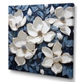 thumbnail image 2 of Designart "Magnolias Woven In White And Blue II" Magnolias Wall Art Prints, 2 of 7