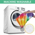 thumbnail image 6 of Rainbow Tie Dye Mandala Pattern Square Tablecloth,Waterproof Square Table Cover,Wipeable Spillproof Washable Table Cover for Home Kitchen Party Decor 42"X42"(107x107cm), 6 of 6