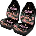 thumbnail image 5 of FOR U DESIGNS Dragonfly Flower Moon Star Pattern Seat Cover for Cars Wear-Resistan Car Seat Cushion Non-Fading Split Bench Compatible Car Interior Covers Fits Most Auto SUVs Trucks Vans, 5 of 7