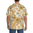 thumbnail image 5 of Fotbe Groovy Hippie Flower Mushrooms print Short Sleeve Button Down Shirts for Men Casual Summer Beach Wrinkle Free Shirt-, 5 of 7