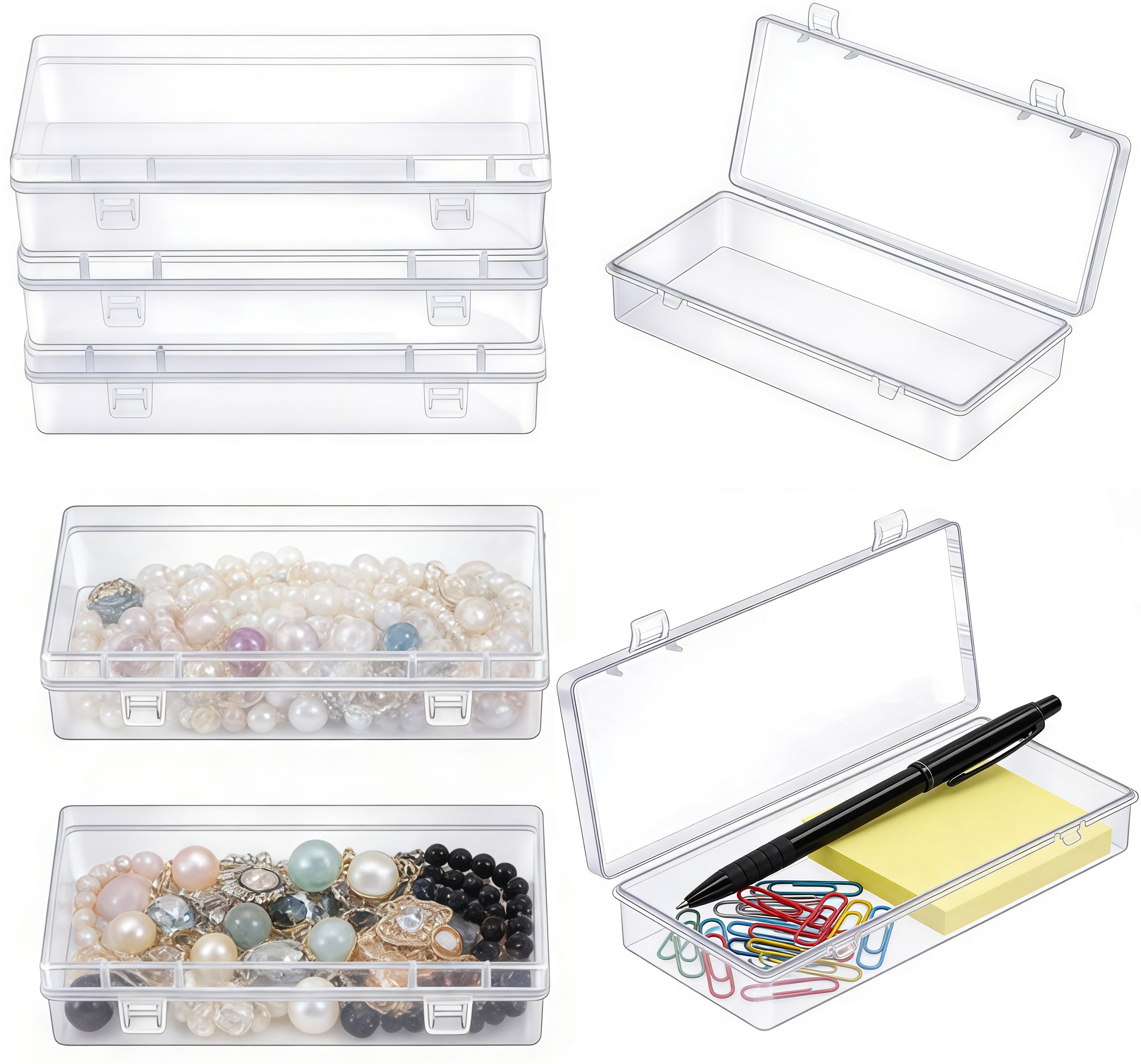 Akro-Mils, Large Plastic Storage Case, 05905, Clear - Walmart.com