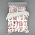 thumbnail image 2 of Ambesonne Retro Bedding Set 3 Pcs, Ballerina Ballet Shoes, Twin XL, Beige Pink, 2 of 3