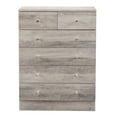 thumbnail image 2 of Ktaxon 6 Drawers Dresser Chests for Bedroom, Wood Chset of Drawers,Dressers Organizer for Bedroom, Living Room,Hallway, Gray, 2 of 10