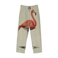 thumbnail image 6 of Uemuo Flamingo Sitting On Chair Pattern Men's Wide Leg Palazzo Lounge Pants with Pockets Light Weight Loose Comfy Casual Pajama Pants-Large, 6 of 9