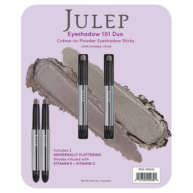 Julep Crème to Powder Eyeshadow Stick 101 Duo in Taupe Shimmer and