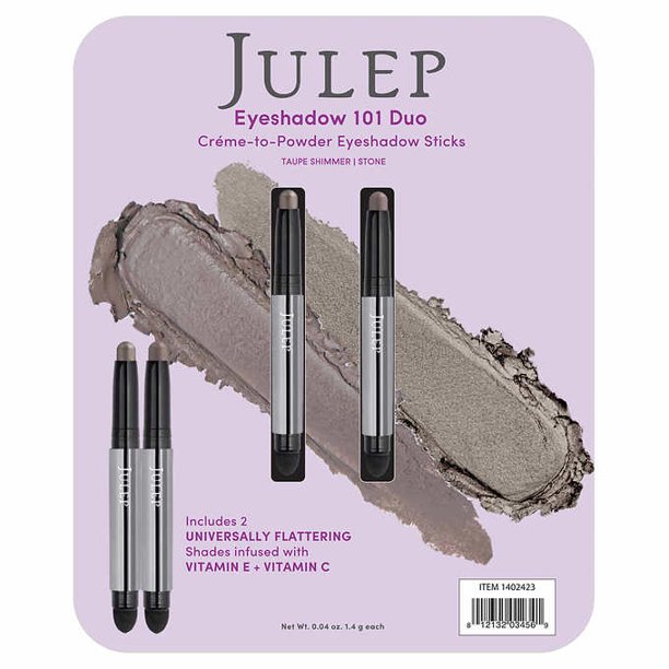 Julep Crème to Powder Eyeshadow Stick 101 Duo in Taupe Shimmer and