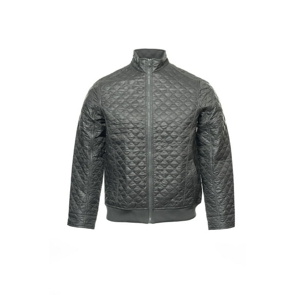 Perry Ellis 'The Artist' Men's Quilted Moto Jacket (Large, Castlerock)