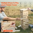 thumbnail image 2 of VEVOR Tumbling Timber Toy 60 Blocks Giant Tumble Tower Blocks Game Pine Wood Box, 2 of 9