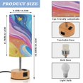 thumbnail image 2 of Touch-Control 3-Color Desk Lamp with Plug – Energy-Saving LED + 3 Simultaneous Charging Ports Colorful Painting, 2 of 8