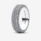 thumbnail image 1 of (Nuevo) 925s Original Plata Pandorra Atemporal Pavé Anillo De Triple Fila, 1 of 4