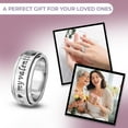 thumbnail image 4 of Spinner Ring for Women - Spinning  Anxiety Ring for Men - Wedding Band 925 Sterling Silver Platinum Plated My Jewelry Stress Relief Women for Her Size 8 Bridal  Women Christmas Gifts, 4 of 4