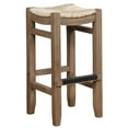 thumbnail image 2 of Home Square 30H Wood Bar Stool with Rush Seat in Brown - Set of 3, 2 of 7